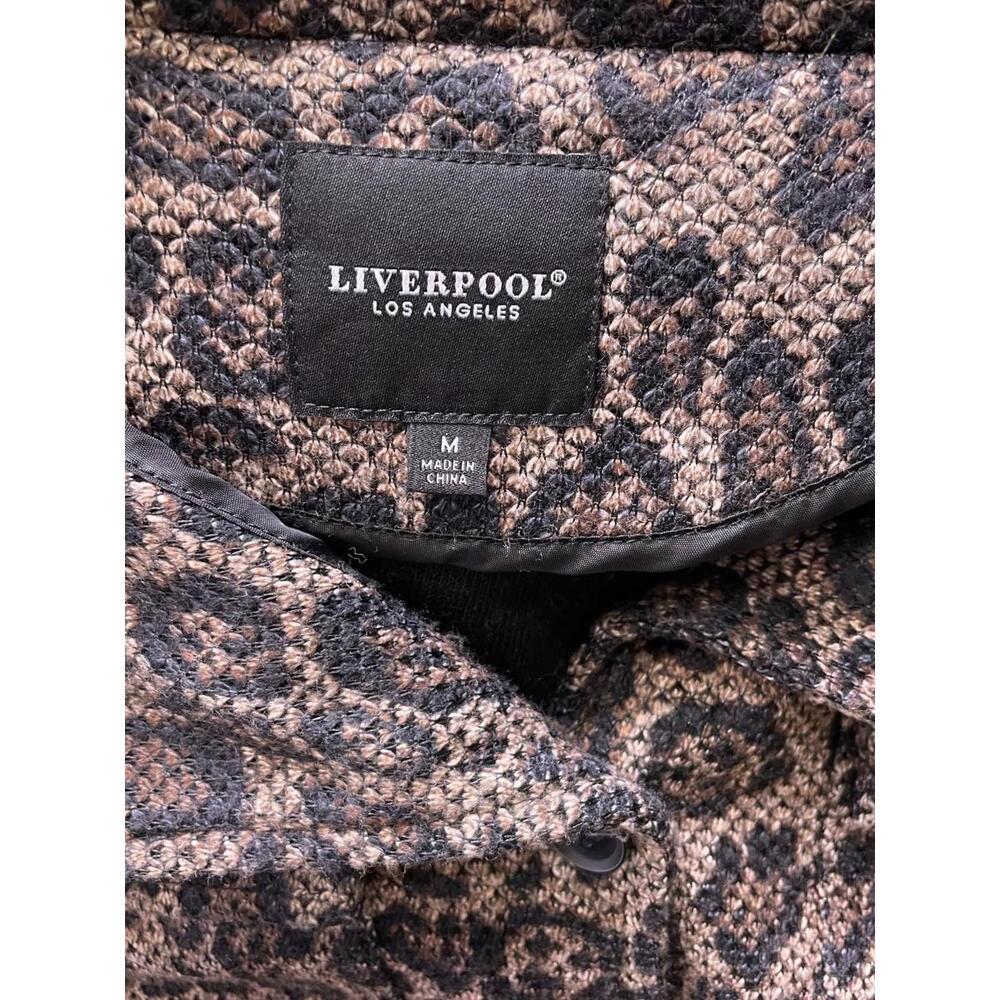 Liverpool Los Angeles Knit Shacket Blazer Jacket Brown Leopard Print Womens M - Picture 7 of 9